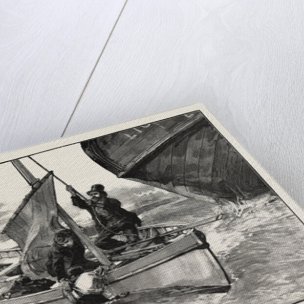 While I Grabbed Him to Help Him Inboard Abraham Was Hoisting the Sail. by Anonymous
