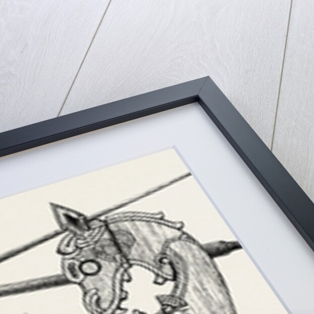 The Viking's Ship: The Rudder, Oars, a Shield and One of the Tilt-Heads by Anonymous