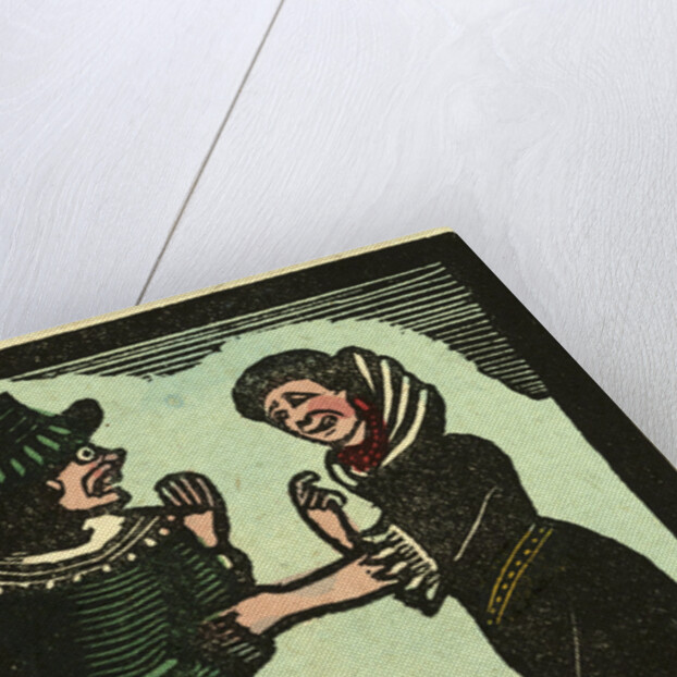 Illustration of English Tales Folk Tales and Ballads. A Woman Holding a Man's Elbow by Anonymous