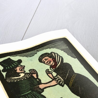 Illustration of English Tales Folk Tales and Ballads. A Woman Holding a Man's Elbow by Anonymous