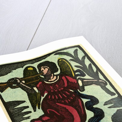 Illustration of English Tales Folk Tales and Ballads. An Angel with a Trumpet. by Anonymous