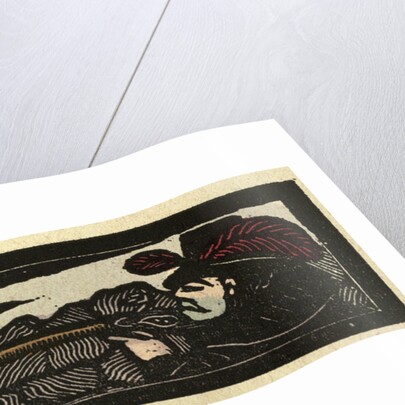 Illustration of English Tales Folk Tales and Ballads. A Man Firing a Rifle at Night by Anonymous