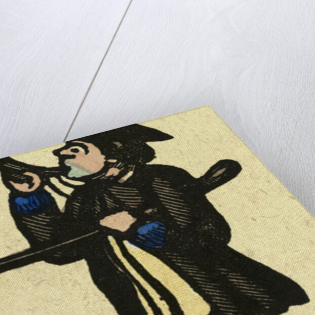 Illustration of English Tales Folk Tales and Ballads. A Man Blowing the Horn. Music by Anonymous