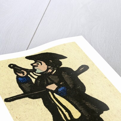 Illustration of English Tales Folk Tales and Ballads. A Man Blowing the Horn. Music by Anonymous