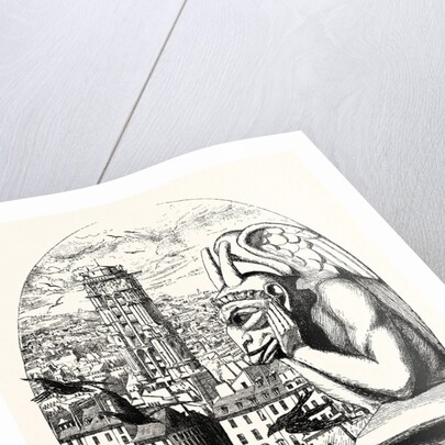 Le Stryge, the Grotesque at the Paris Notre Dame Cathedral, France by Anonymous