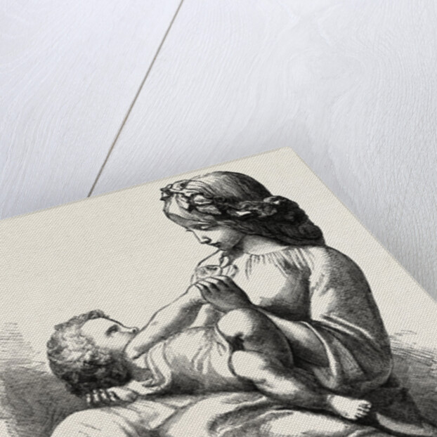 Mother's Joy, Sculpture, in the Exhibition of the British Institution. by Anonymous