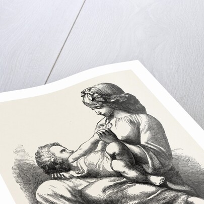 Mother's Joy, Sculpture, in the Exhibition of the British Institution. by Anonymous