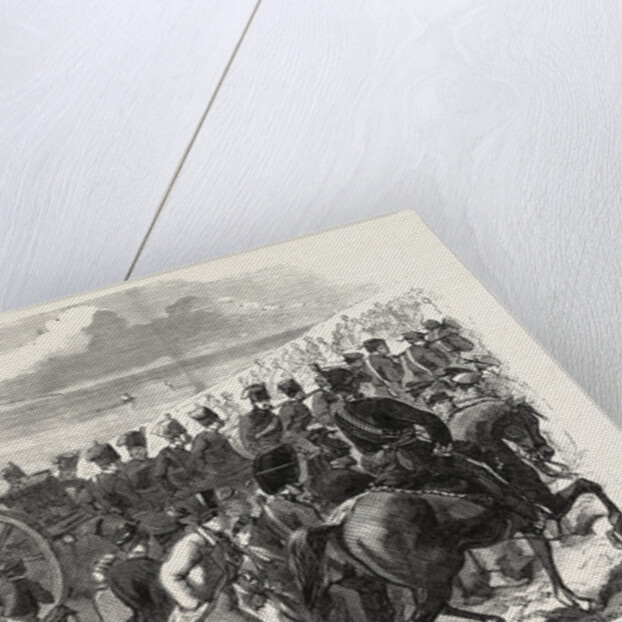 The Volunteer Sham Fight at Brighton on Easter Monday: The Sussex Artillery Ascending the Downs by Anonymous