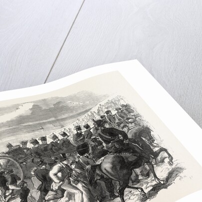 The Volunteer Sham Fight at Brighton on Easter Monday: The Sussex Artillery Ascending the Downs by Anonymous