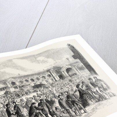 View of British Excursionists to Paris: Excursionists Leaving the Paris Station of the Great Northern Railway by Anonymous