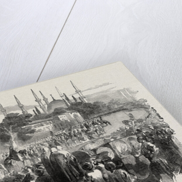 Procession of the Sultan at the Festival of the Bairam Constantinople Istanbul 1854 by Anonymous