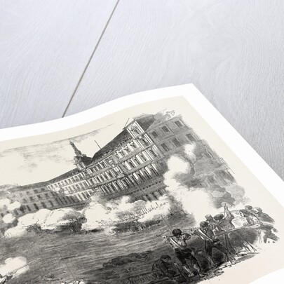 The Insiurrection in Madrid Conflict in the Plaza Mayor Spain 1854 by Anonymous