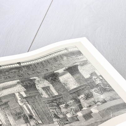 The Crystal Palace Entrance to the Egyptian Court from the Nave by the Avenue of Lions 1854 by Anonymous