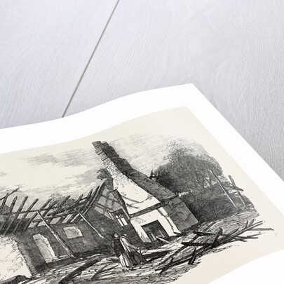 Remains of the National School at Capel Near Ipswich Struck by Lightning 1854 by Anonymous