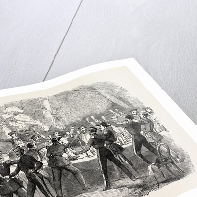 Fraternization of the British Horse Guards and the French Cent Gardes at Boulogne Drinking Her Majesty's Health. 1854 by Anonymous
