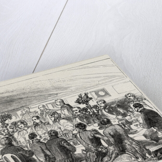The King of Denmark Dining on Board the Cygnus. 1854 by Anonymous
