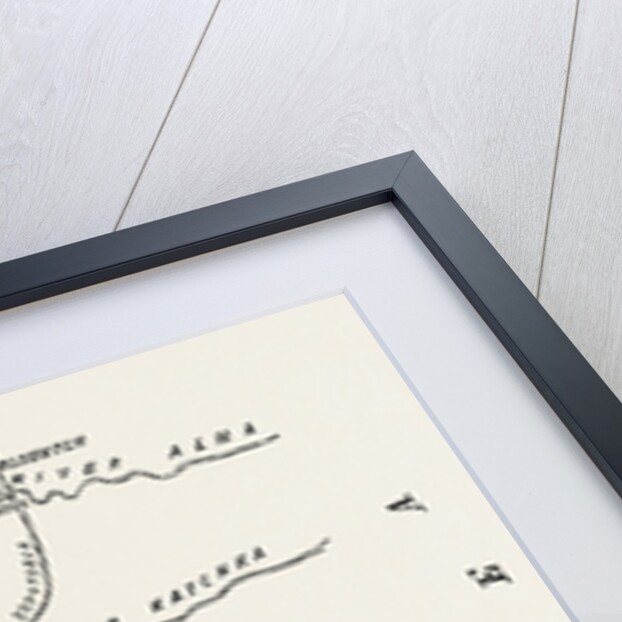 The Crimean War: Map Showing Sebastopol 1854 by Anonymous