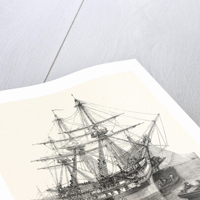 H.M. Screw Line-of-Battle Ship Caesar 90 at Portsmouth UK 1854 by Anonymous