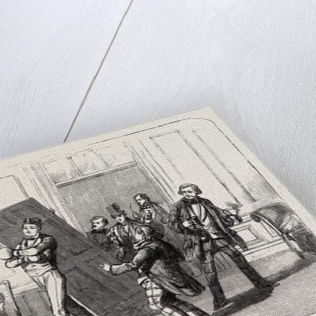 Scene from the New Farce of the Slow Man at the Adelphi Theatre London UK 1854 by Anonymous