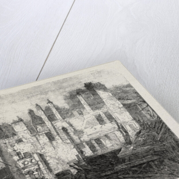 The Fire in the Strand Remains of the Whittington Club after the Fire 1854 London UK by Anonymous