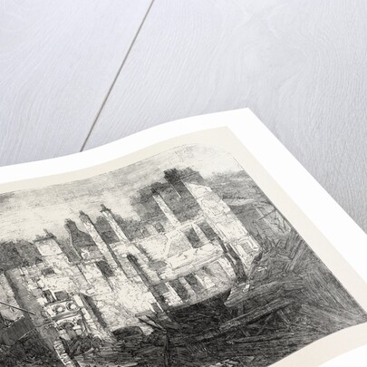 The Fire in the Strand Remains of the Whittington Club after the Fire 1854 London UK by Anonymous