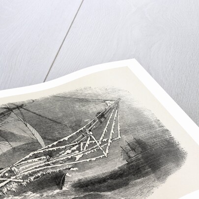 Cold Weather in the Baltic: Bows of H.M. Corvette Cruiser. 1854 by Anonymous