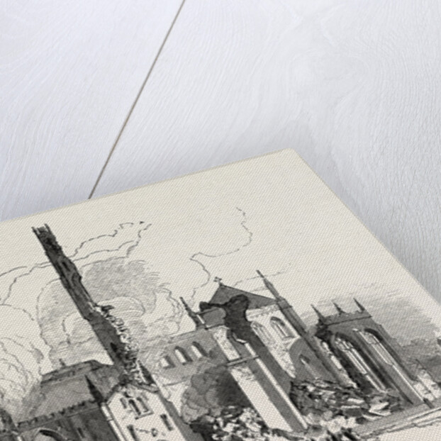 Remains of St. George's Church, Doncaster, Burnt on Monday Last, 1853 by Anonymous