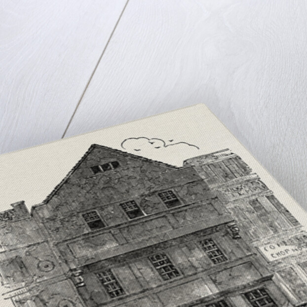 Old Houses with Overhanging Stories, Gabled Fronts and Projecting Windows, in Chancerey Lane, Just Taken Down, London, 1853 by Anonymous