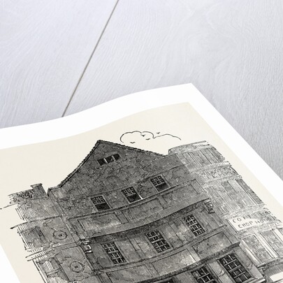 Old Houses with Overhanging Stories, Gabled Fronts and Projecting Windows, in Chancerey Lane, Just Taken Down, London, 1853 by Anonymous