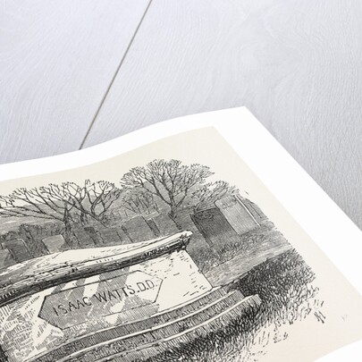 Old Tombs in Bunhill Fields Cemetery: Dr. Isaac Watts's Tomb, 1869 by Anonymous