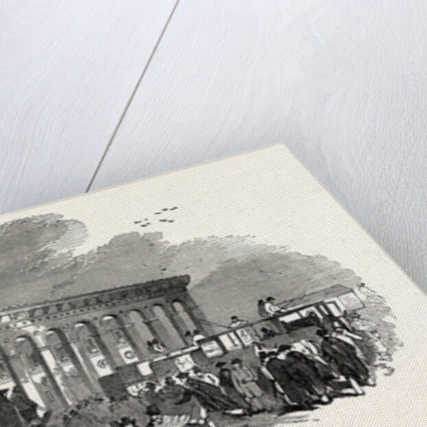 The Cambridge Chancellorship Election: The Railway Station at Cambridge, Arrival of Voters, UK, 1847 by Anonymous