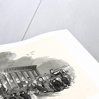 The Cambridge Chancellorship Election: The Railway Station at Cambridge, Arrival of Voters, UK, 1847 by Anonymous