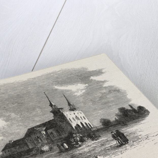 The Canadian Red River Exploring Expedition: St. Boniface Cathedral, Red River, 1858 by Anonymous