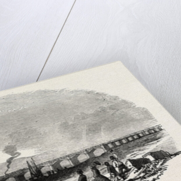 The Caledonian Railway: The Esk Viaduct, Skiddaw in the Distance, UK, 1847 by Anonymous