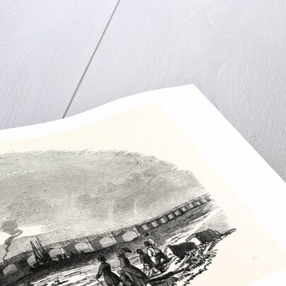The Caledonian Railway: The Esk Viaduct, Skiddaw in the Distance, UK, 1847 by Anonymous