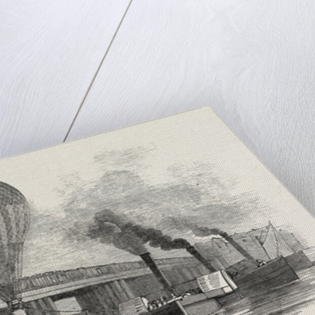 The Nassau Balloon Passing Battersea Bridge, on Its Passage Up the Thames, UK, 1846 by Anonymous