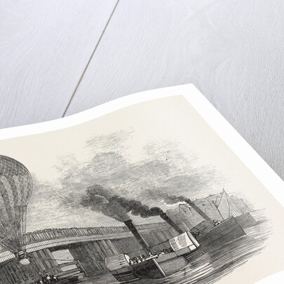 The Nassau Balloon Passing Battersea Bridge, on Its Passage Up the Thames, UK, 1846 by Anonymous