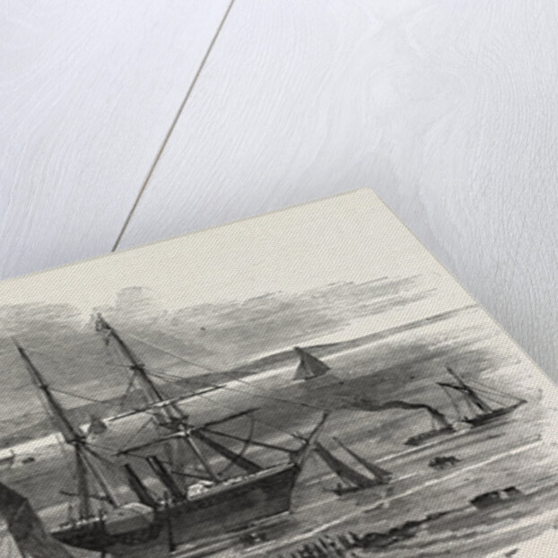 The Steamships Pottinger and Cyclops Stranded in Thorness Bay, Cowes, Isle of Wight, 1846 by Anonymous