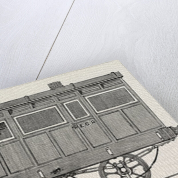 Side View of Improved Railway Carriage, 1847 by Anonymous