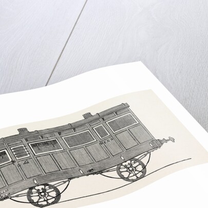 Side View of Improved Railway Carriage, 1847 by Anonymous