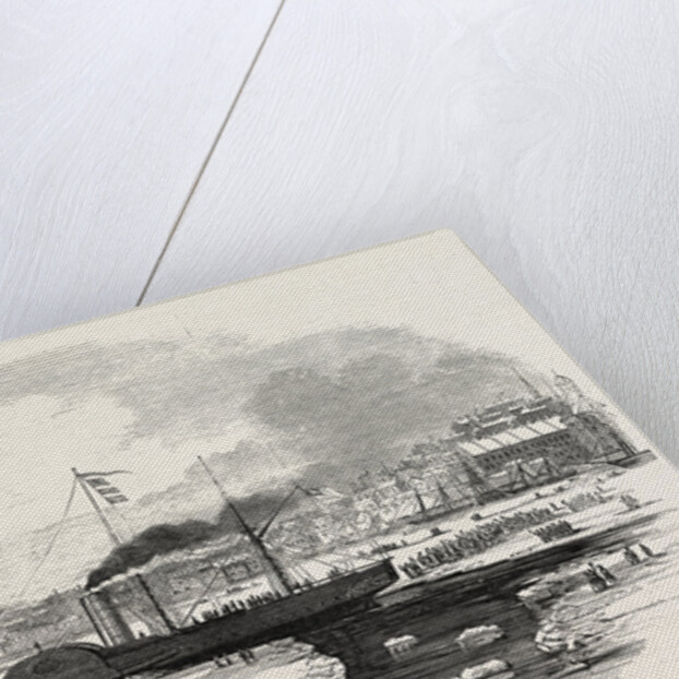 The Britannia Steamship Leaving Boston, U.S., 1847 by Anonymous