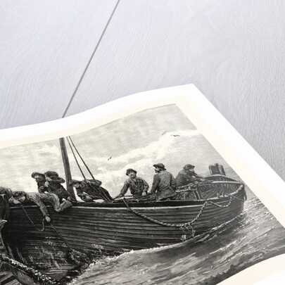 Fishing Up Lost Anchors, 1885 by Anonymous