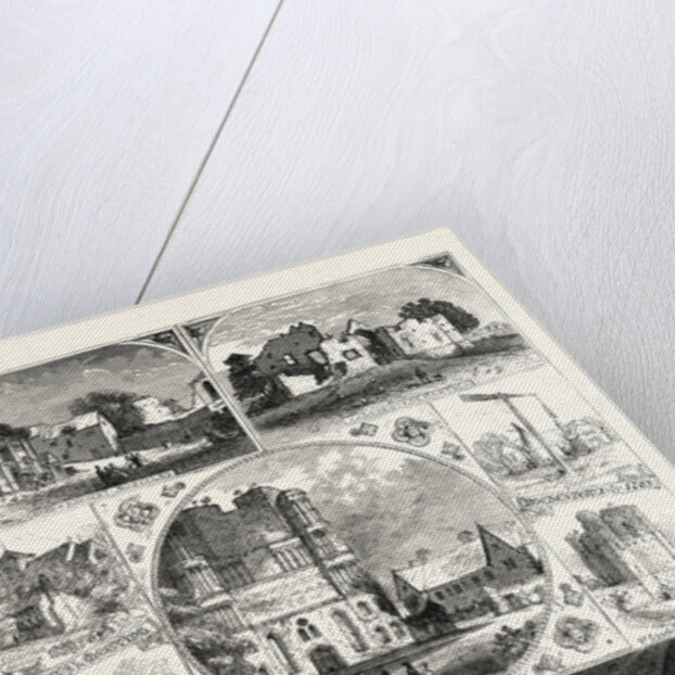 Professor Willis and Party in the Crypt of Rochester Cathedral. Malling Abbey. Leybourne Church and Castle. Yard of Ancient Hostelry. 1863 by Anonymous