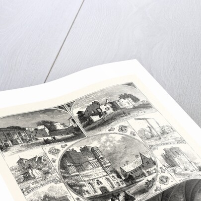 Professor Willis and Party in the Crypt of Rochester Cathedral. Malling Abbey. Leybourne Church and Castle. Yard of Ancient Hostelry. 1863 by Anonymous