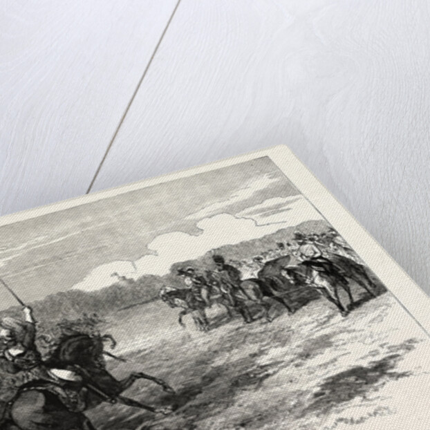 The Imperial Visit: Review of the Household Troops in Windsor Great Park, the Cavalry Charge, 1855 by Anonymous