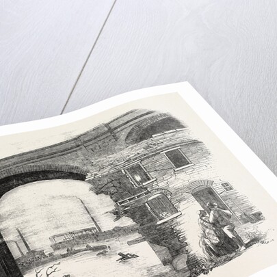 The Inundation at Birmingham, Sketched below Deritend Bridge, UK, 1852 by Anonymous