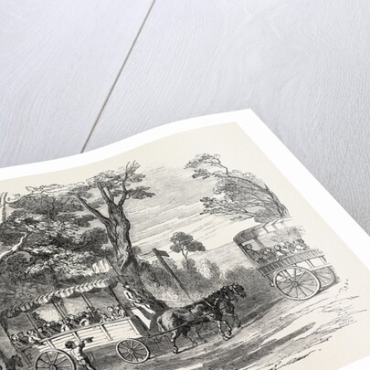 Pleasure Vans. School Children's Hampton-Court Holiday, 1849 by Anonymous