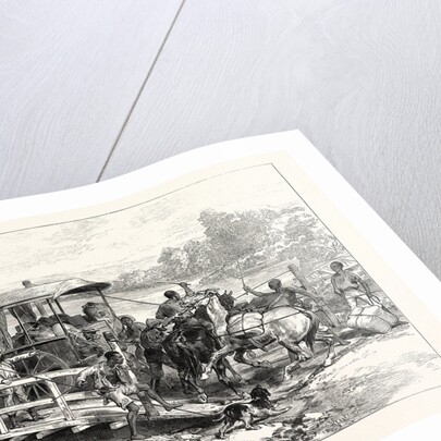 Pontoon Over Vaal River, Klipdrift, South African Diamond Fields, on the Way to the Gold Fields, 1874 by Anonymous