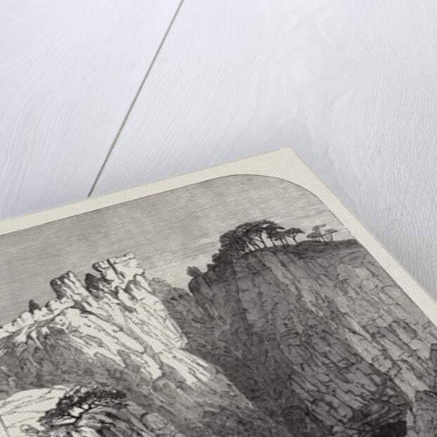 The Peak of Derbyshire: Peveril Castle, and Entrance to the Peak Cavern, 1854 by Anonymous