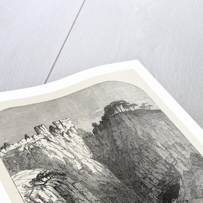 The Peak of Derbyshire: Peveril Castle, and Entrance to the Peak Cavern, 1854 by Anonymous